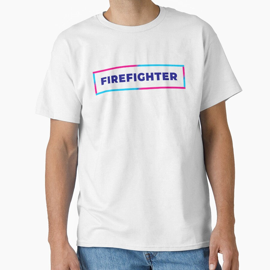 Firefighter retro colorful frame by SVPOD