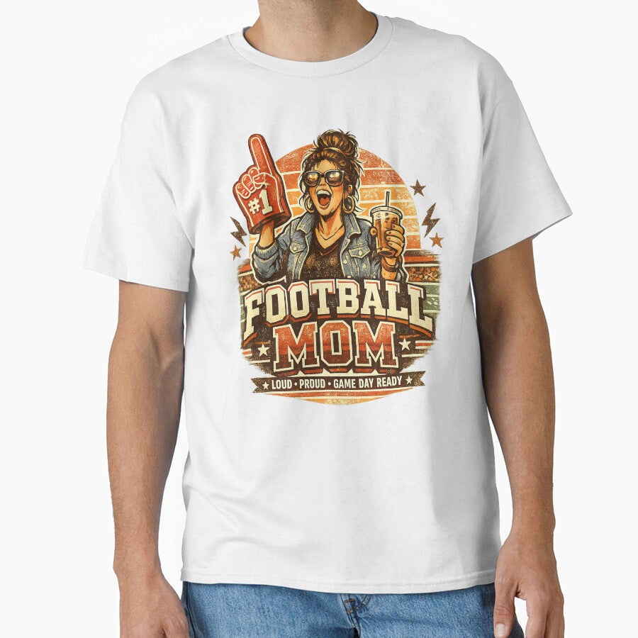 Football Mom, Retro Vintage Style by graphic-genie