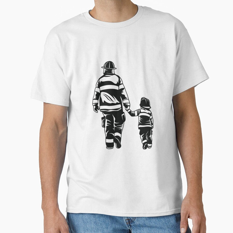 Firefighter dad and son by Isidroward