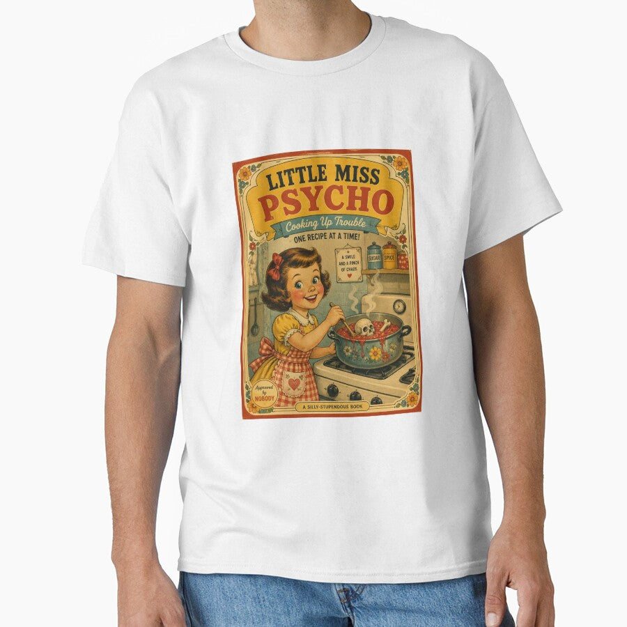 Little Miss Psycho Cooking Up Trouble | Vintage Dark Humor Book Cover by Mediagraphic