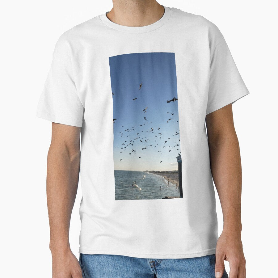 Birds flying above beach aesthetic by Journeycoco