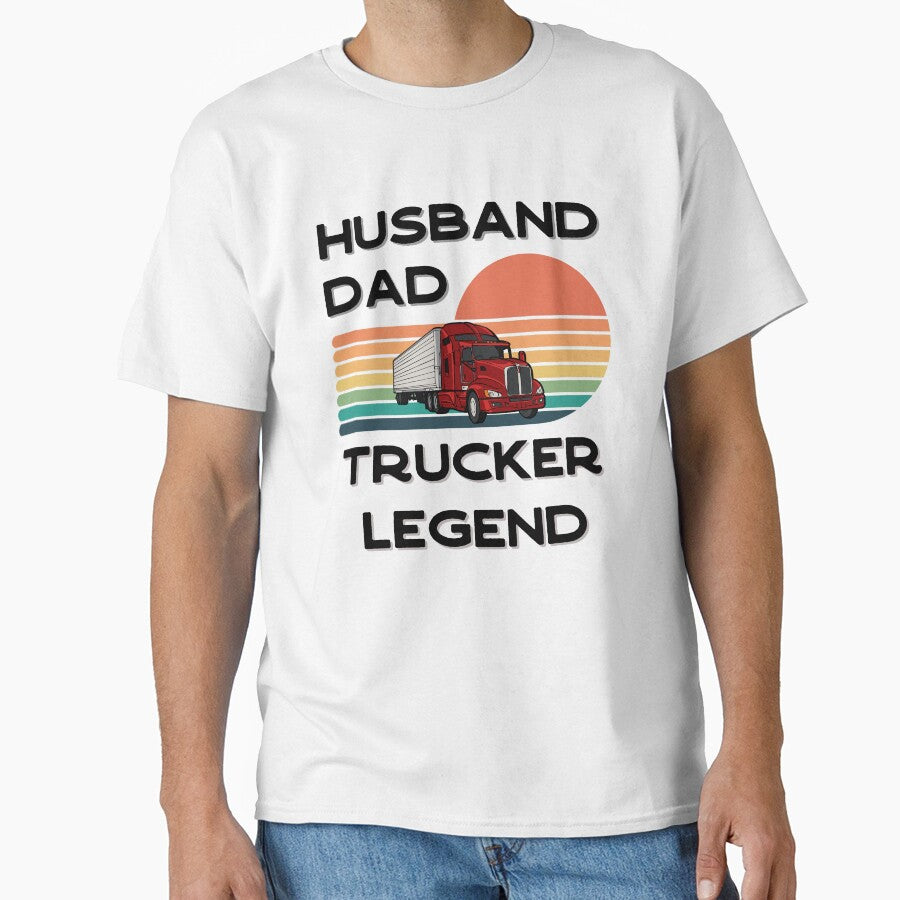 Husband, Dad, Trucker, Legend by GigaDesigns