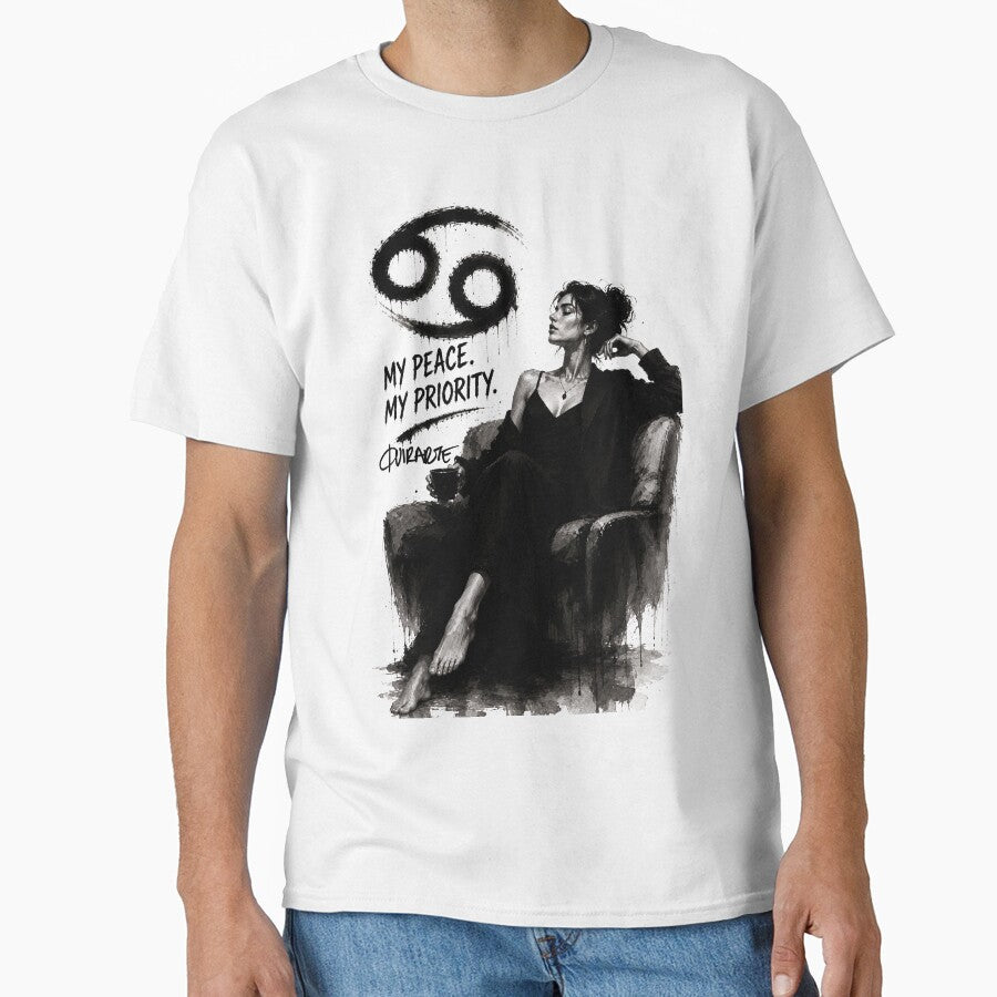 Cancer Zodiac Sign My Peace My Priority Ink Fashion Art by ferquirarte