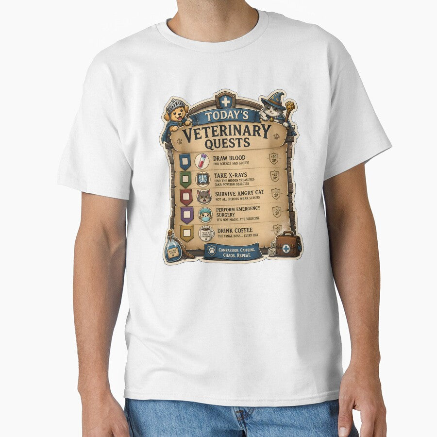 Today's Veterinary Quests Funny RPG Vet Design | Veterinarian Gift by Bettybee00
