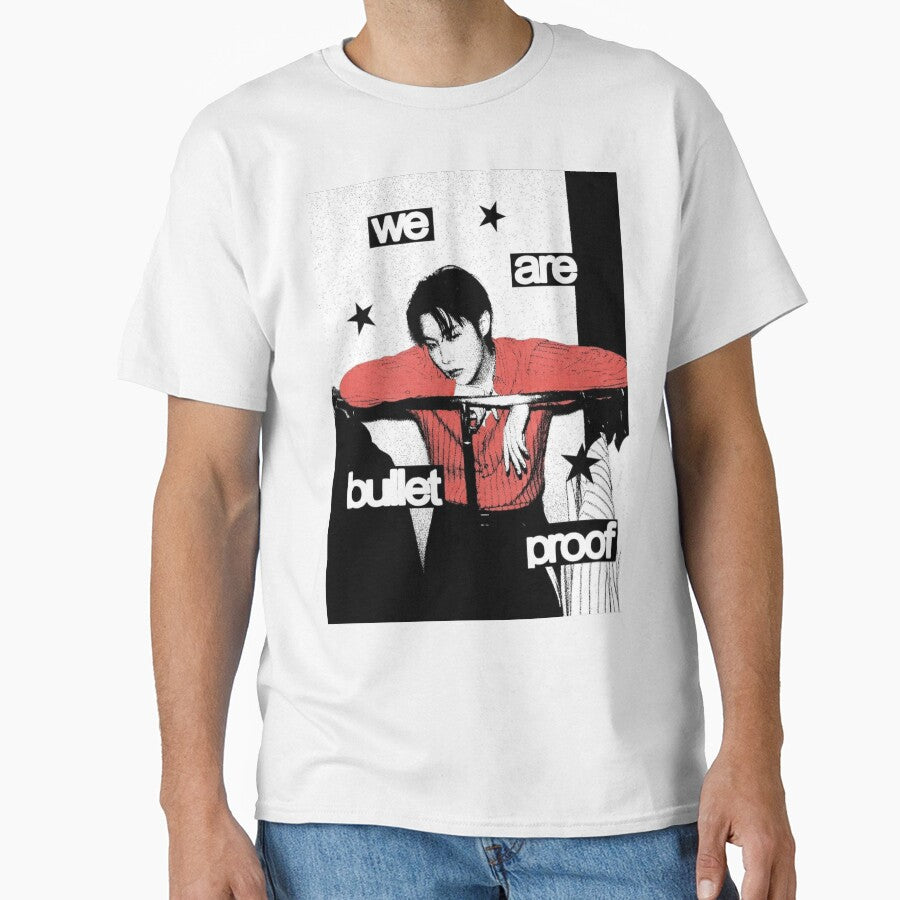 Jung Hoseok Vintage Indie Red and Black Poster Design by Mooncreates7