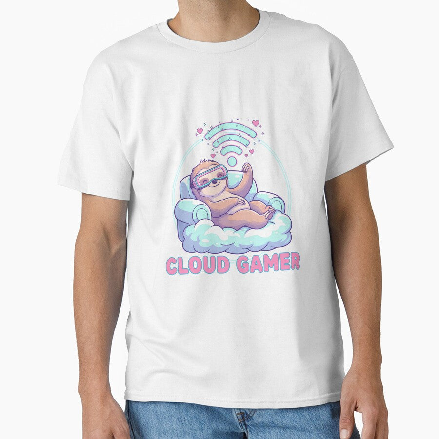 Cloud Gamer Sloth – Cute Gaming Sloth with VR Goggles | Funny Cloud Gaming Design by PT PROJECT