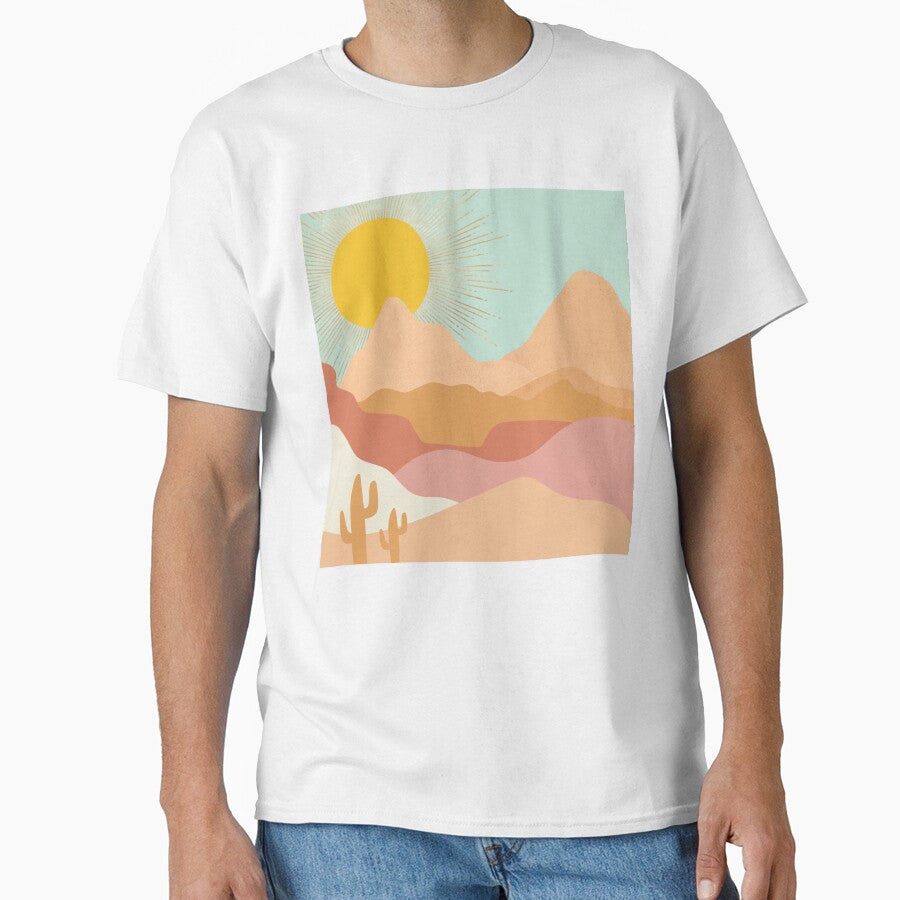 Boho South Western Cactus Desert Mountain Landscape by LunaRisa