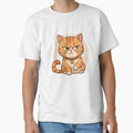 Funny Grumpy Orange Tabby Cat Sticker by CrystalMineArts