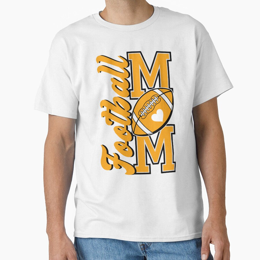 Football Mom – Game Day Sports with Football Graphic – Proud Mom Supporter by SEKAIHUNTER