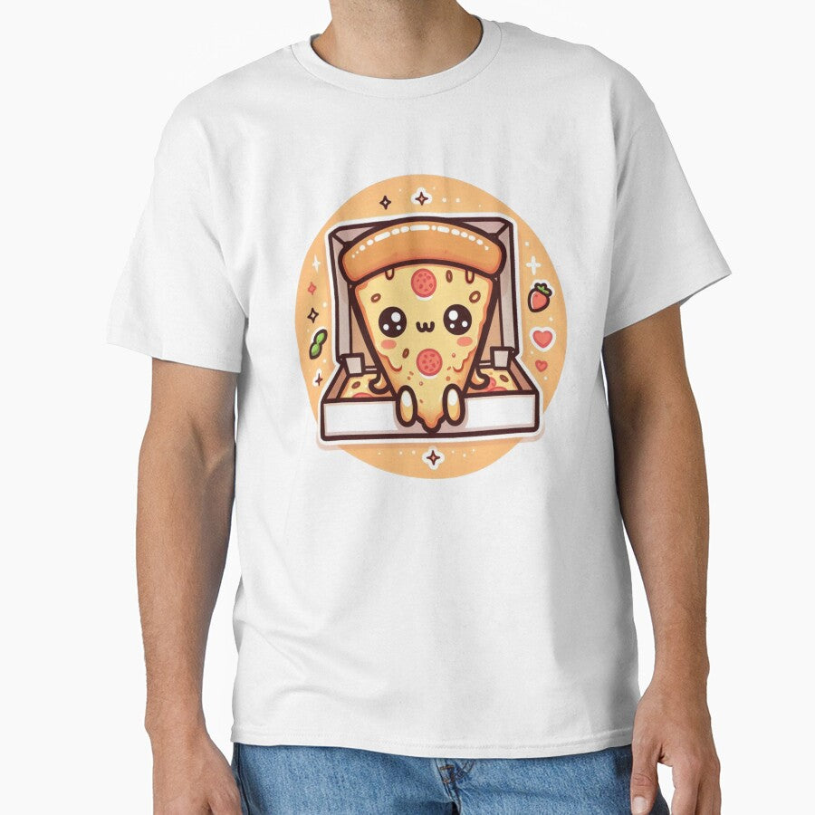 Kawaii Pizza Party Pattern – Cute Cartoon Food Seamless Design by Saucebyte