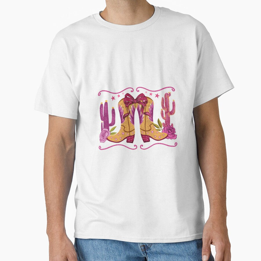 Cowgirl boots with Pink Cacti by pinkyfish1010