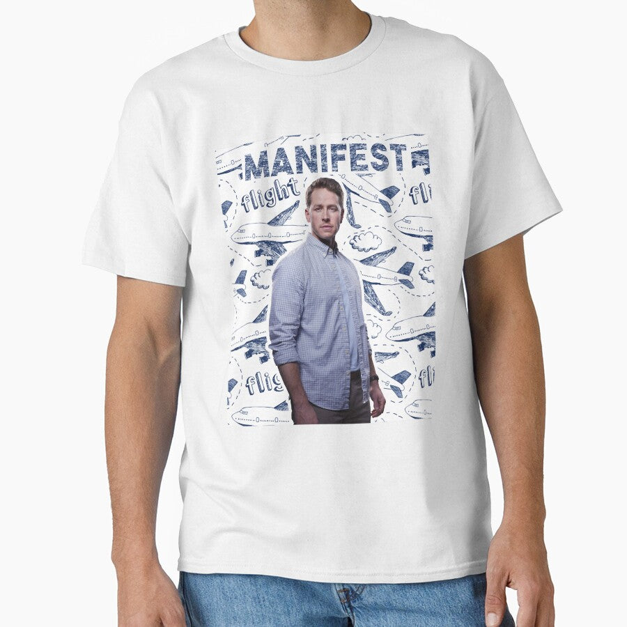 Manifest Ben Stone Poster With Flights And Planes Pattern Background by AnkaTEEshop