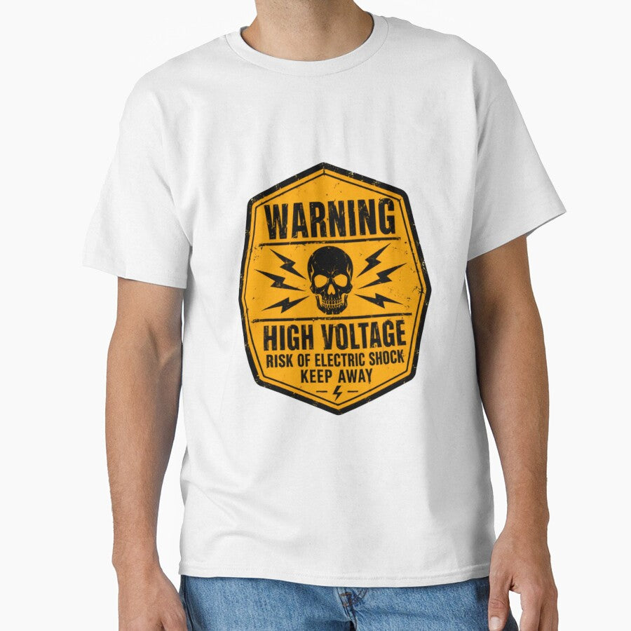 Warning High Voltage Risk Of Electric Shock Keep Away Electrician Electrical Safety by HumansStuck12
