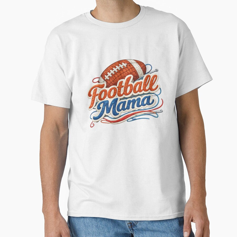 Football Mama – Retro Embroidered Patch by VikArt7