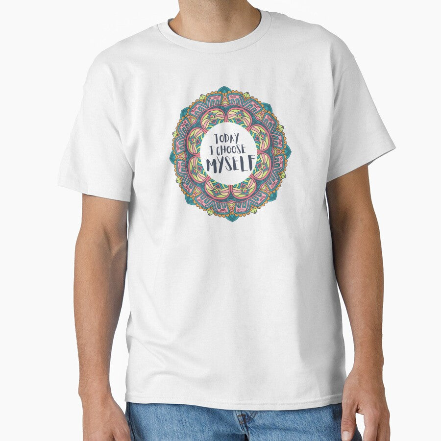 Today I Choose Myself Mandala Positive Affirmation by JDWCreations