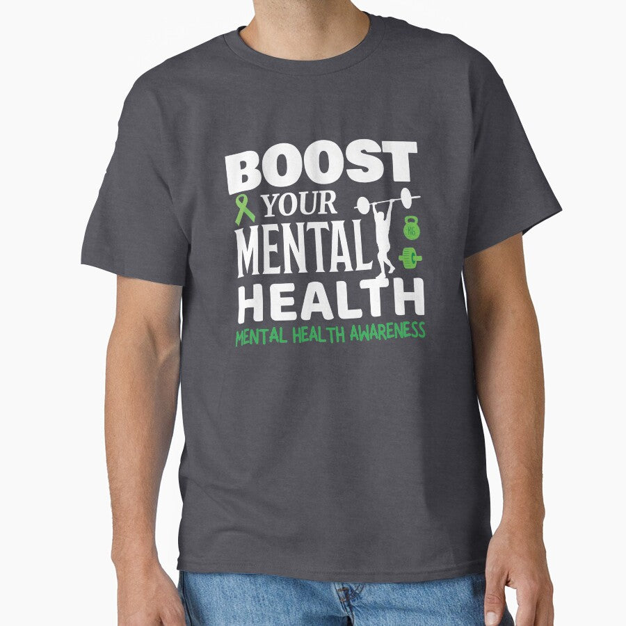 Boost Your Mental Health - Mental Health Awareness-White by OwlCanvas