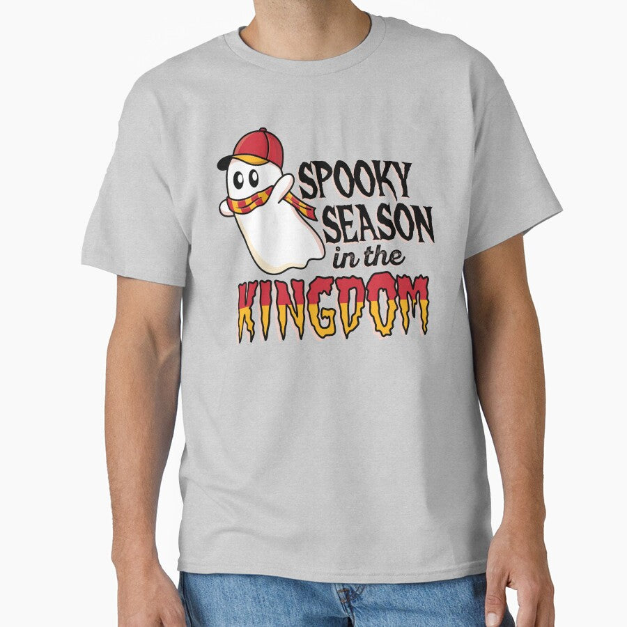 Kansas City Halloween Football Ghost Spooky Season in the Kingdom by colormemaroon