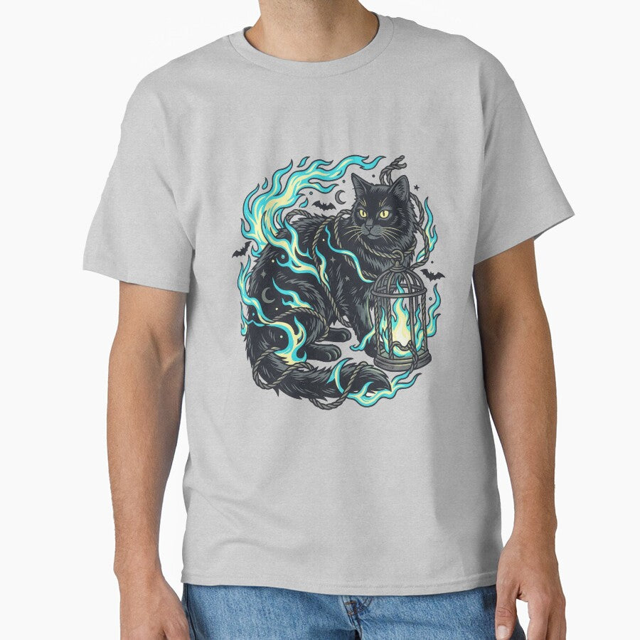 Black Cat Ghost Flame Lantern Will o the Wisp by MewSpooky