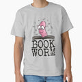 Book Lover Cute Book Worm Novelty Gift by T-minus