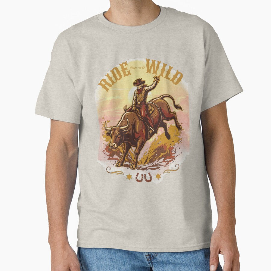 Ride Wild- Vintage Western Rodeo Bull Rider by W&RParadise