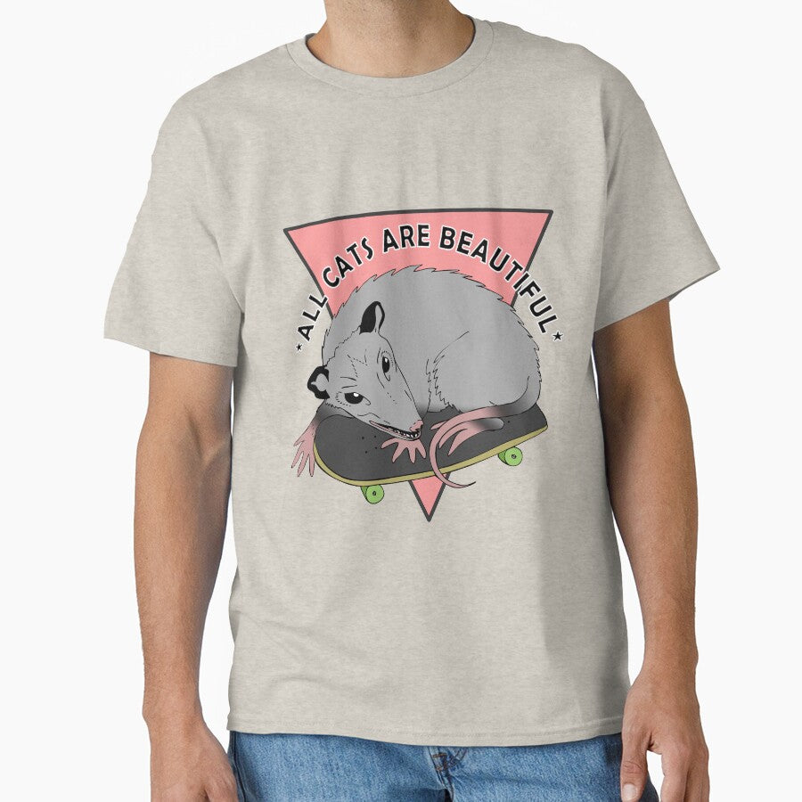all cats are beautiful | skateboarding opossum by craftordiy.art