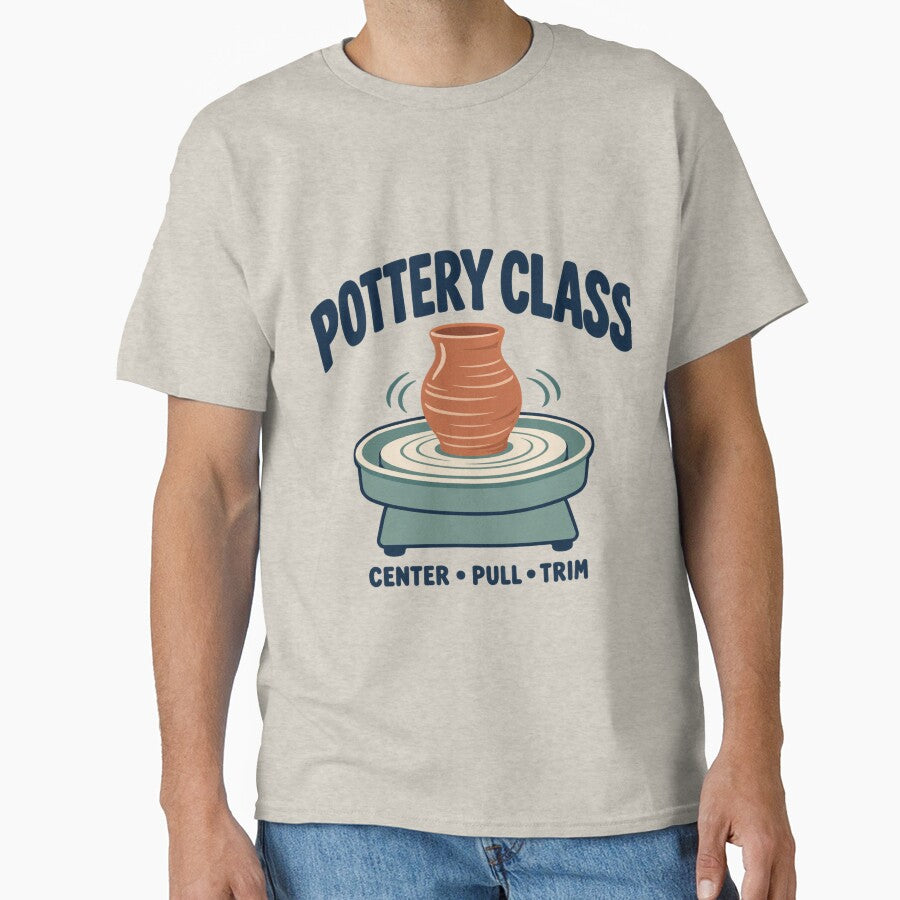Pottery Class Shirt – Wheel Throwing Ceramics Student Design by astersgraphics