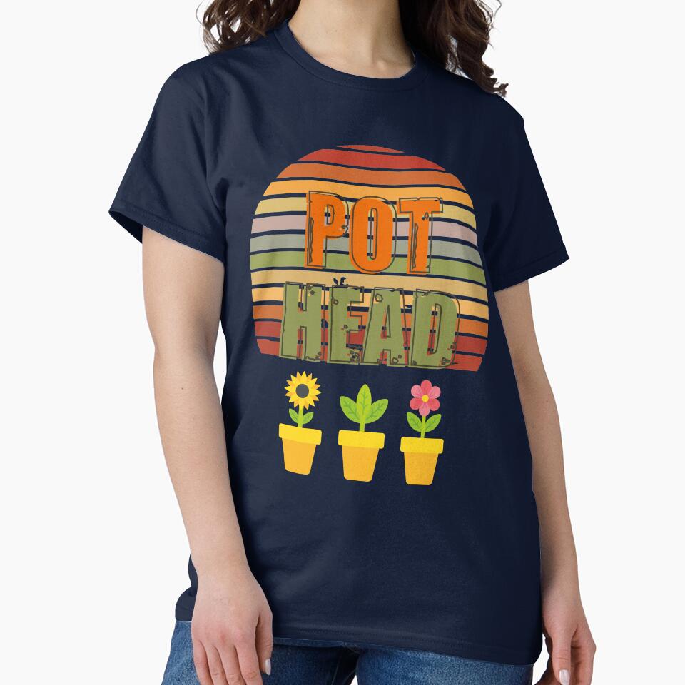 Pot Head Funny Gardener Retro Sunset Synthwave by CarpeDiemLife