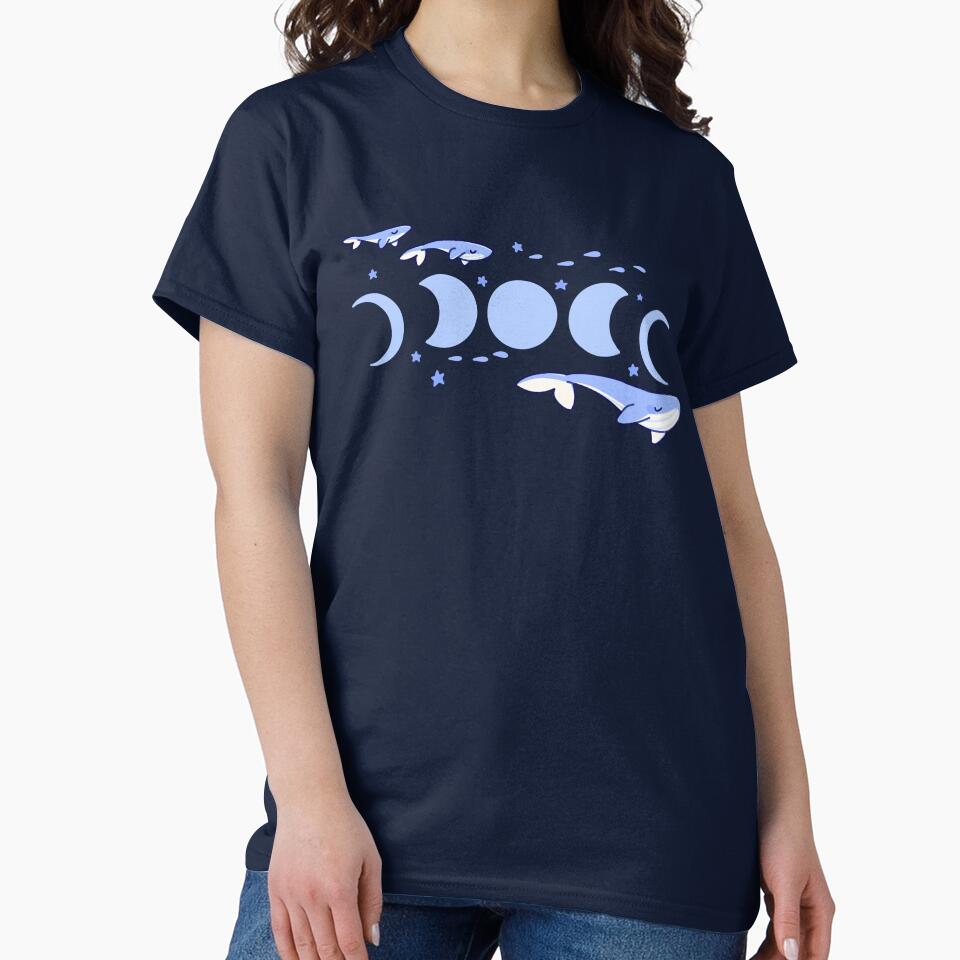 Aesthetic moon phase whales by SilAchan