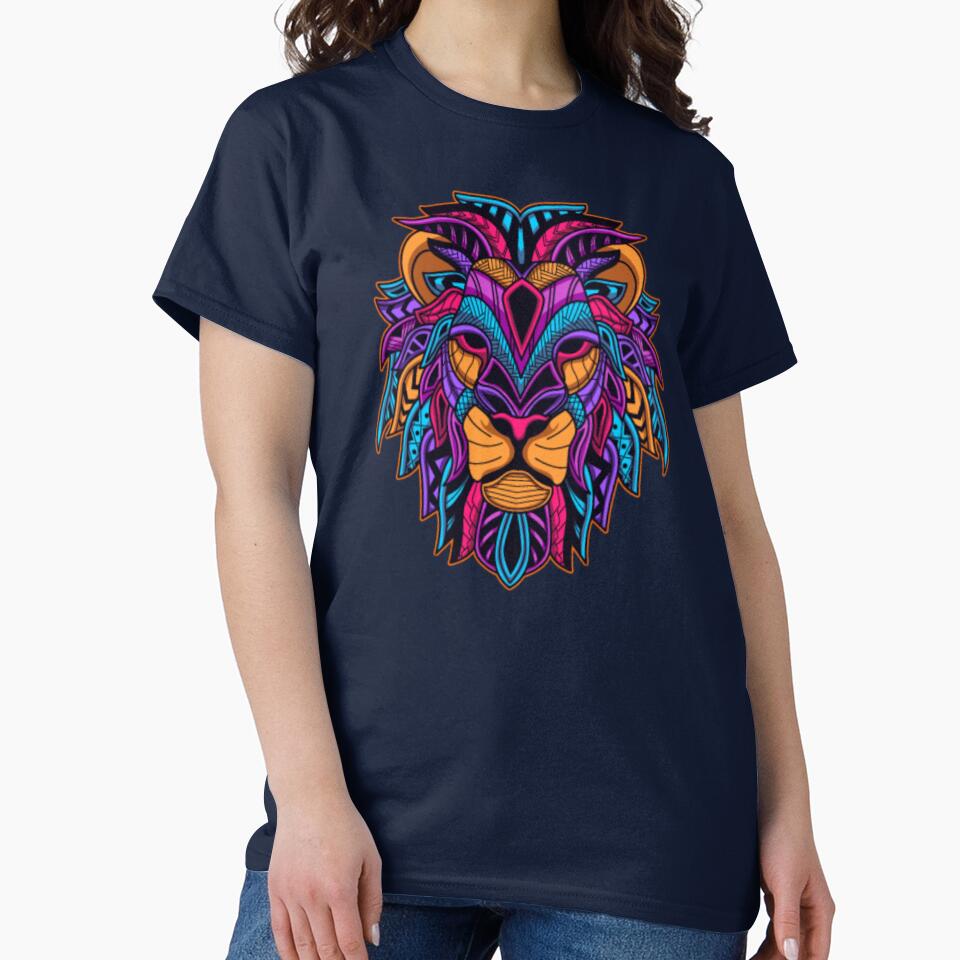 COLOURFUL LION PRINT by Nyome Afrique Art & Designs