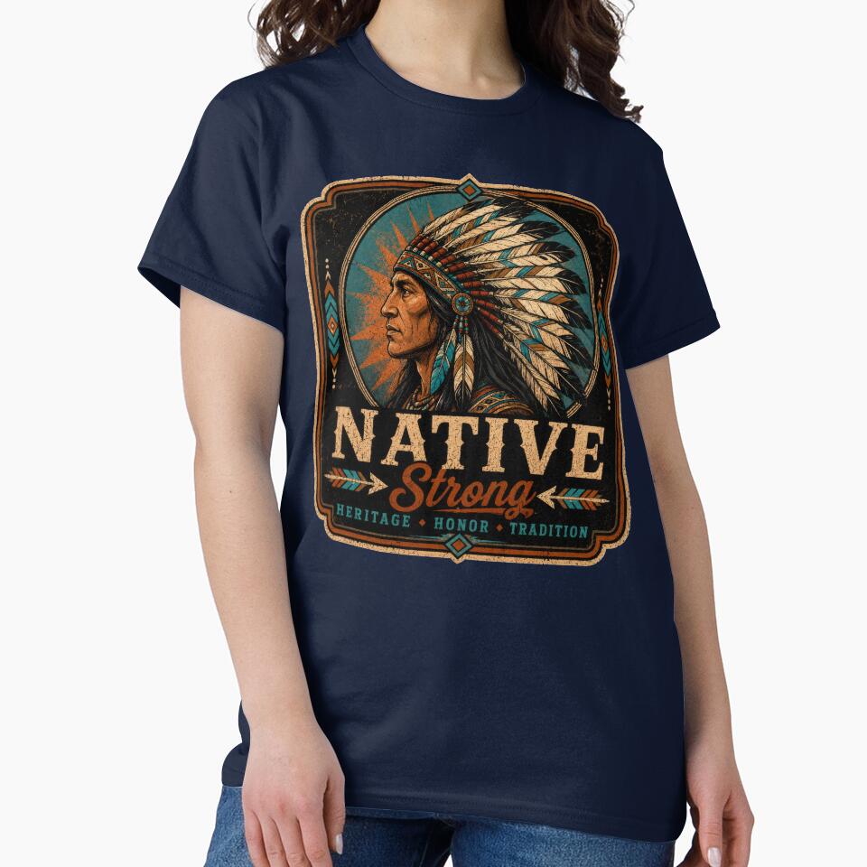 Native Strong | Heritage Honor Tradition Native American Shirt by PralinePeacock