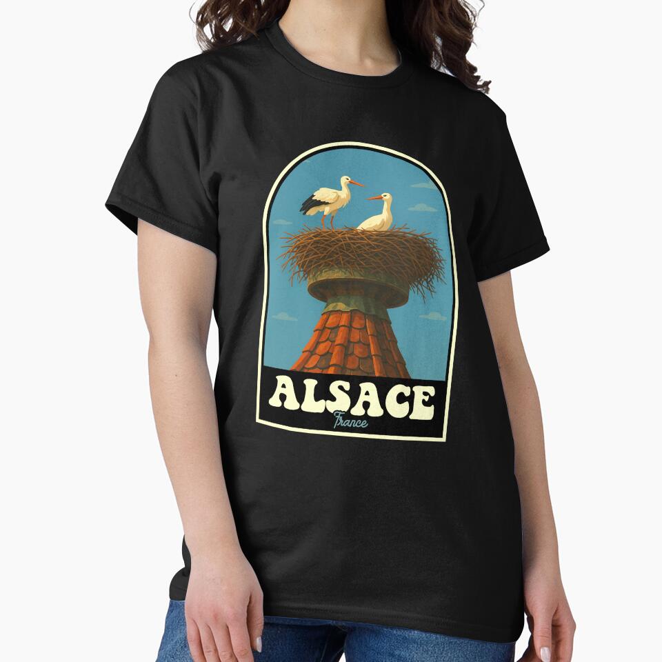 Alsace France Storks Vintage Travel Design by JackCurtis1991 Unisex