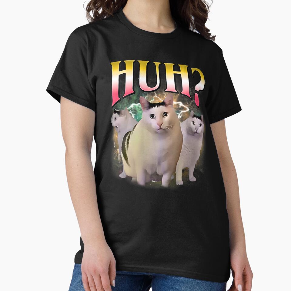 Huh Cat Chonky Ben Meme 90s Bootleg Vintage by FerminVigo