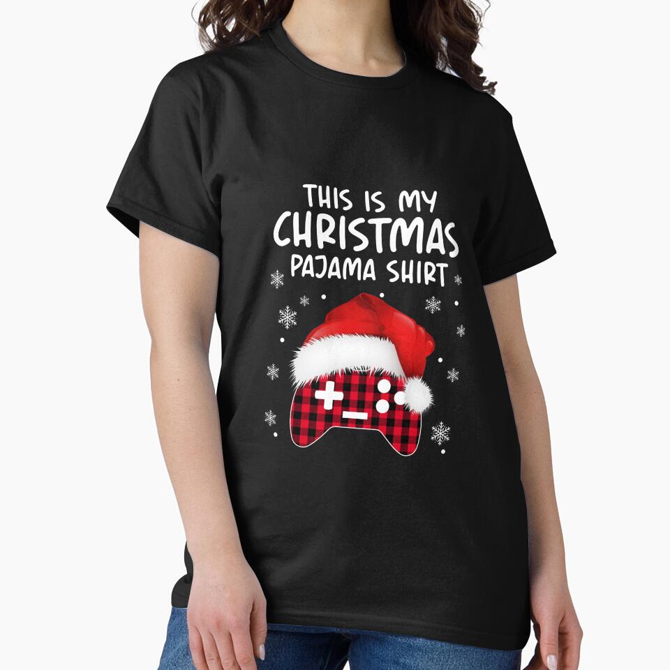 This Is My Christmas Pajama Santa Hat Plaid Video Game Lover by JadenEdmond