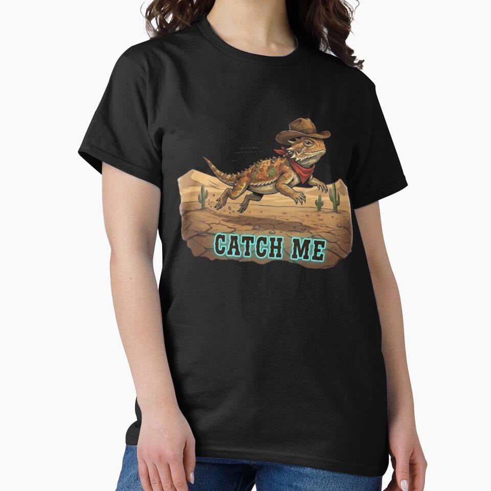 Catch Me – Funny Western Lizard Design, Desert Outlaw Humor by Anyshca