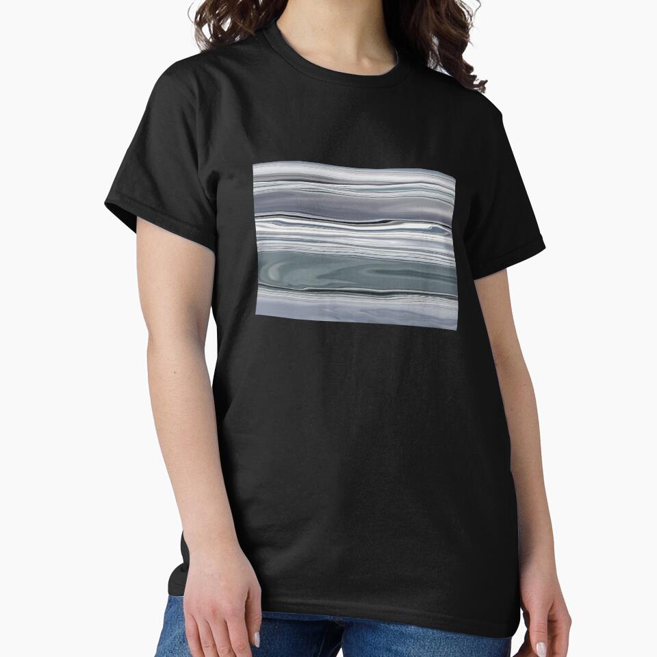 Ocean Abstract Horizontal Stripes Beachy Vibes Beach House Décor Art 11 of 20 by Beachy