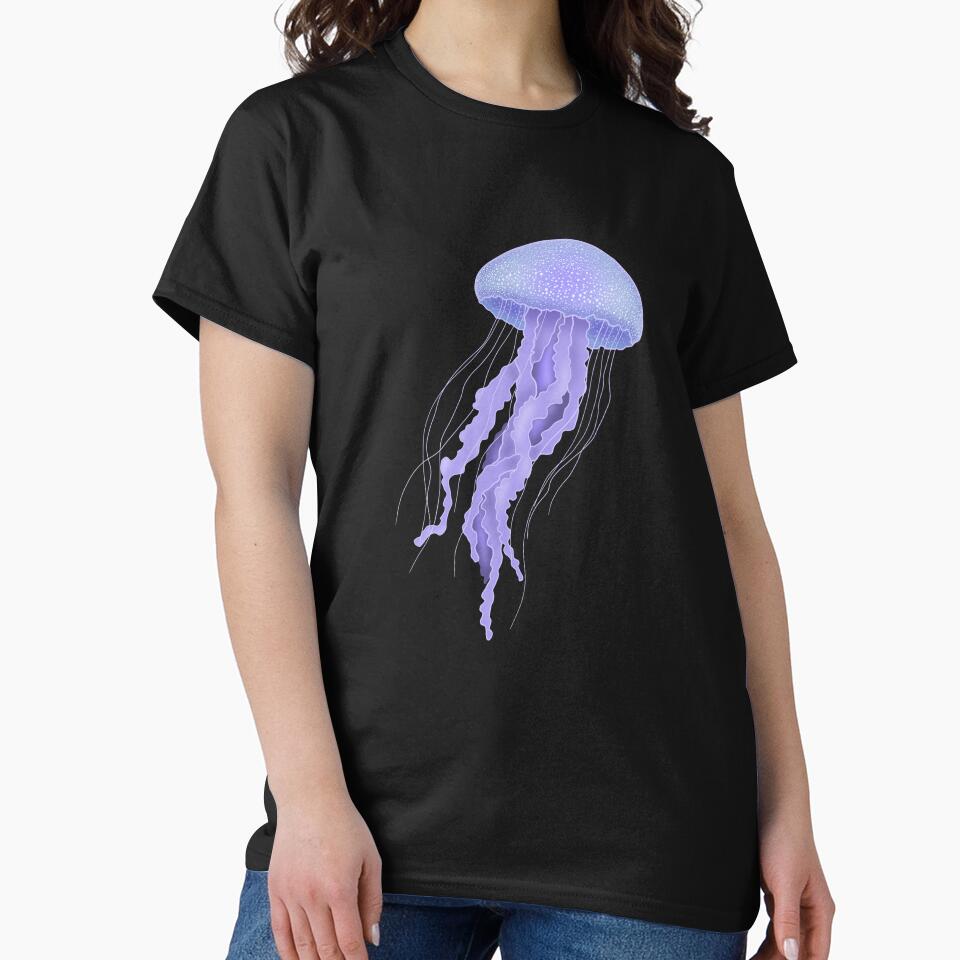 Pastel Jellyfish Illustration - Minimal ocean aesthetic art by ZizoaArt