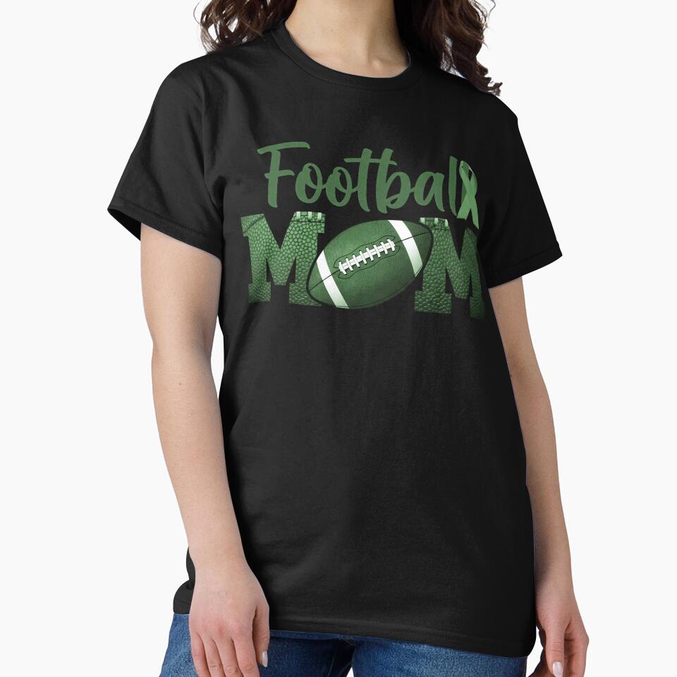 Breast Cancer Awareness Football Mom | Proud Football Mother by FmDesigner87