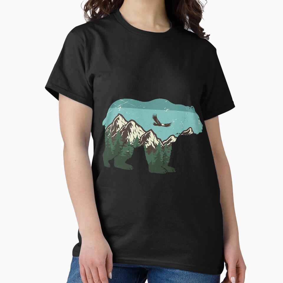 Vintage National Park Bear Wildlife by SkyCloudBlue