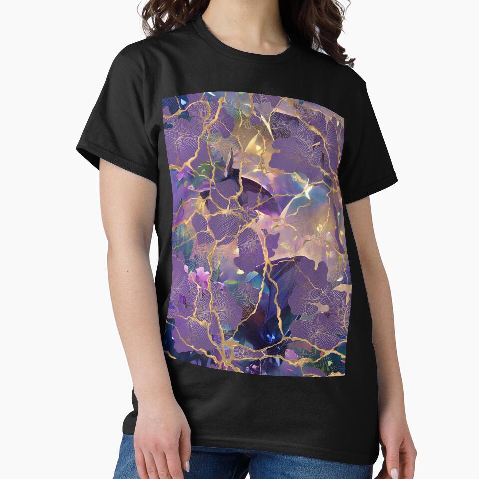 Japanese Garden: Butterflies and Flowers. Kintsugi Pattern by CatCoconut-Art