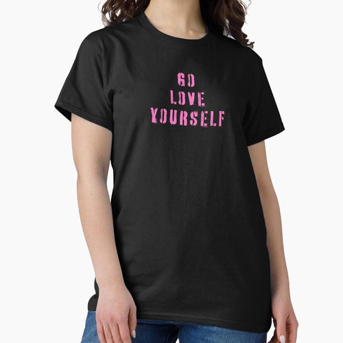 "Go Love Yourself" Spray Painted Style Typography Design by DesignFuture99