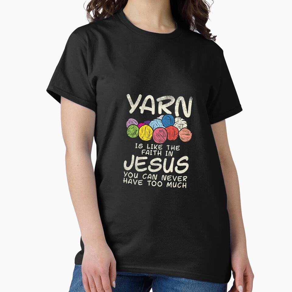 Yarn Jesus Faith Crocheting Knitting Gift by Pubi