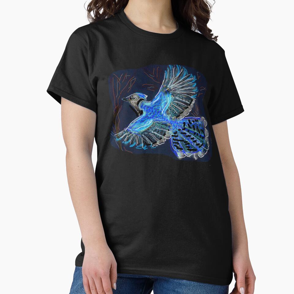neon bluejay by THE AMERICAN TEEVANGELIST