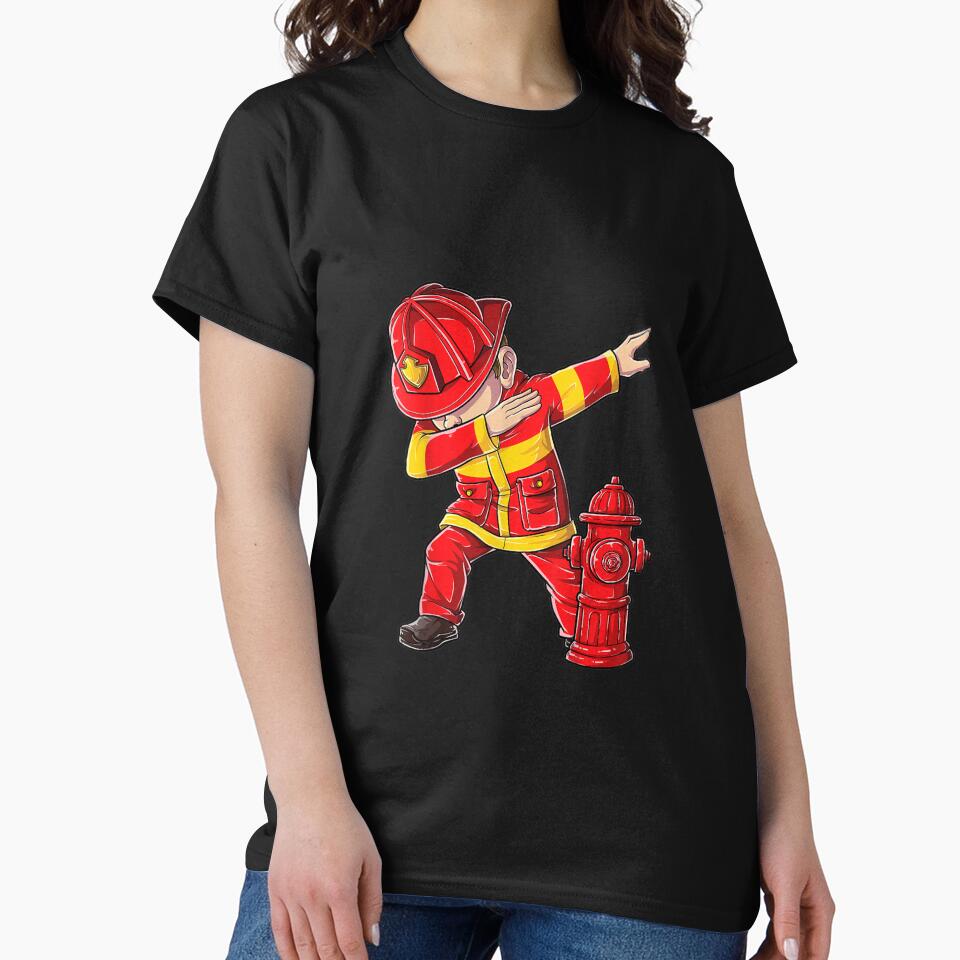Dabbing Firefighter Boys Men Dab Dance by Isidroward