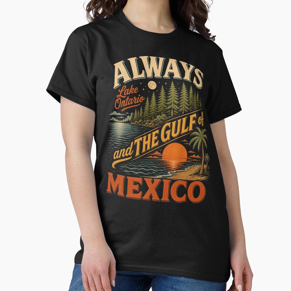 Always Lake Ontario And Gulf Of Mexico Vintage Retro Sunset by SmithOscarShop