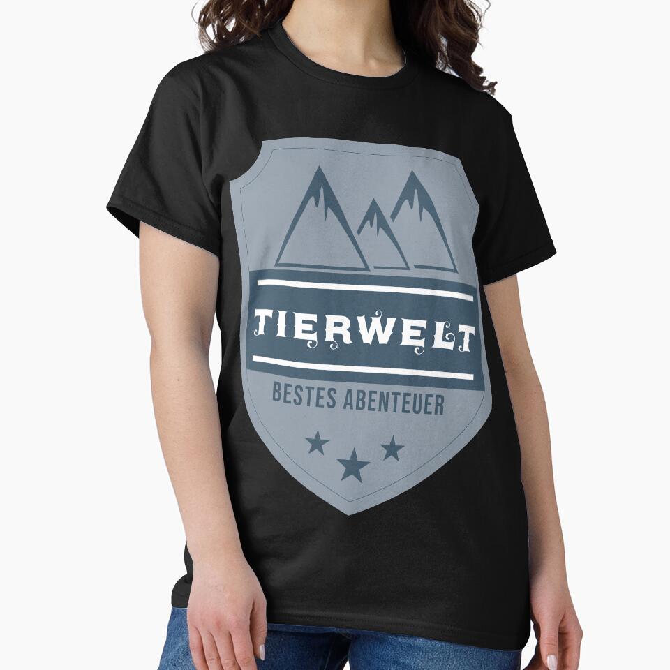 Wildlife | Best Adventure | German hiking | Black hiking t-shirt by Ainbowz-Artwork