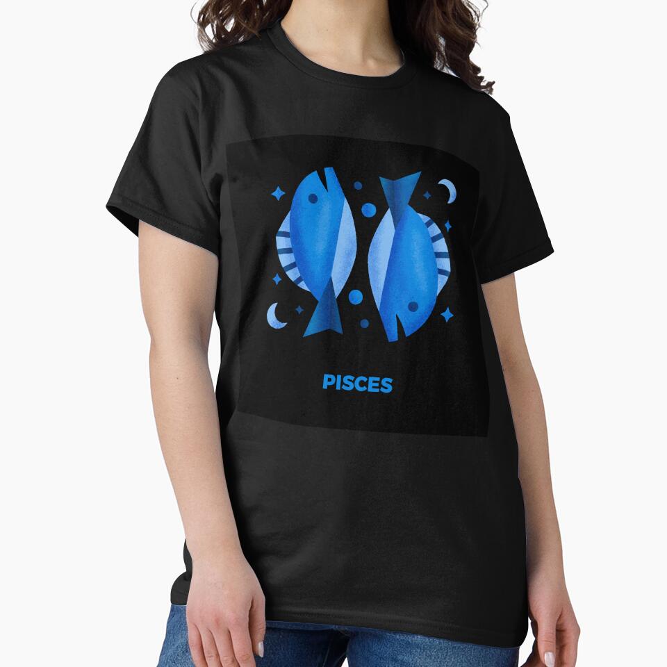 Pisces Zodiac Fish – Dreamy Astrology Sign Design | February March Birthday Gift | Water Sign Aesthetic by amareshdas008