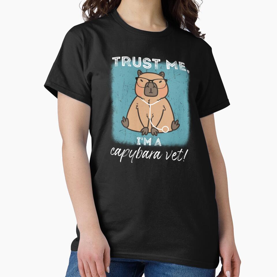 Capybara Blue Funny Vet Tech by artbybiyan