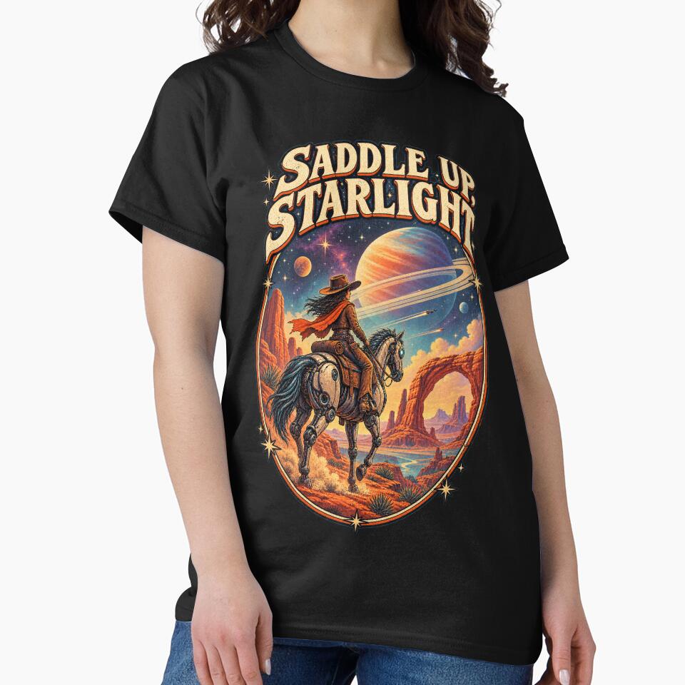 Saddle Up, Starlight — Cosmic Western Space Cowboy by GSideArtStore