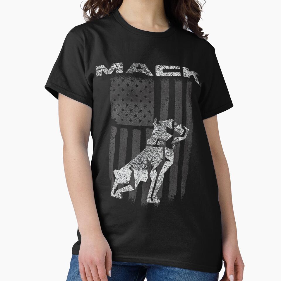 Mack Trucks Mack The Bulldog With American Flag Trucker | Perfect Gift For You And Friends by Matrix1992