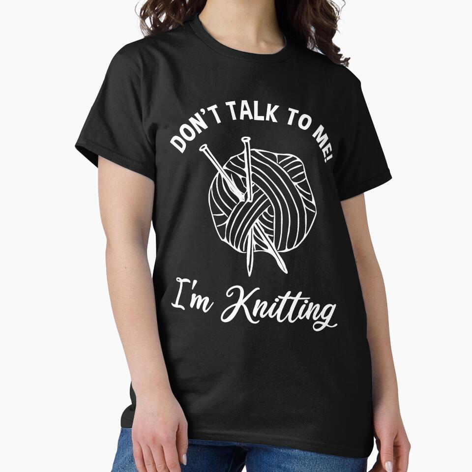 Don't Talk To Me! I'm Knitting by Cat Lady Designs